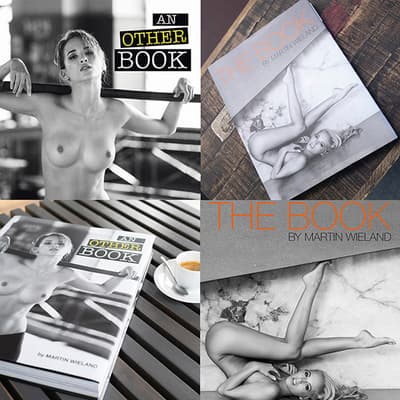 Erotische Fotografie im Set – zwei großformatige Bildbände mit signierten Prints